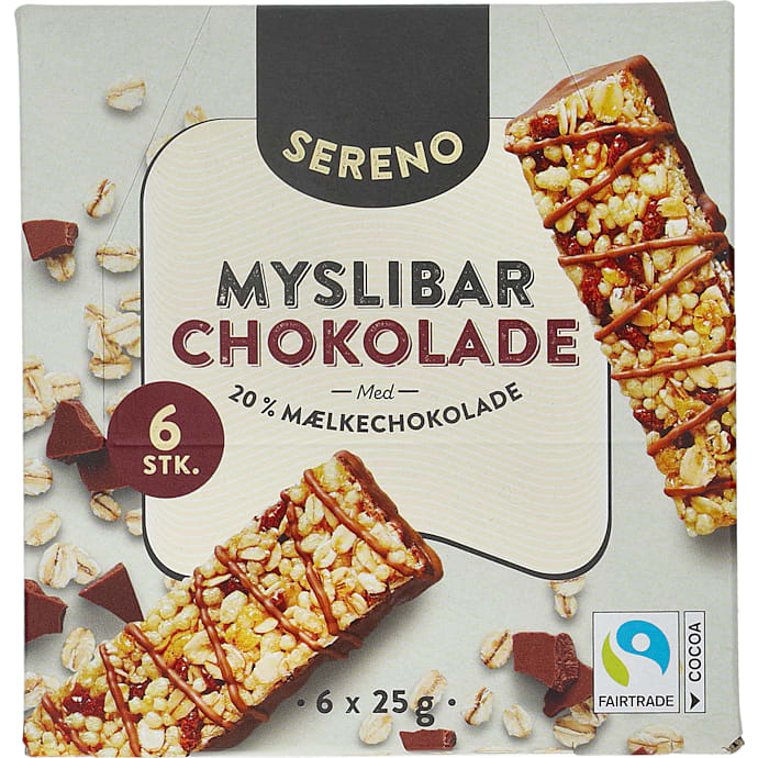 Sereno Müslibarer med chokolade