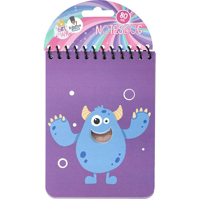 Danpen Junior Notesbog Monster lilla