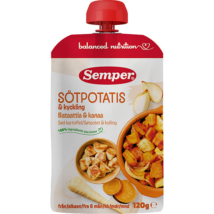 Semper Mos Sødt Kartoffel og Kylling