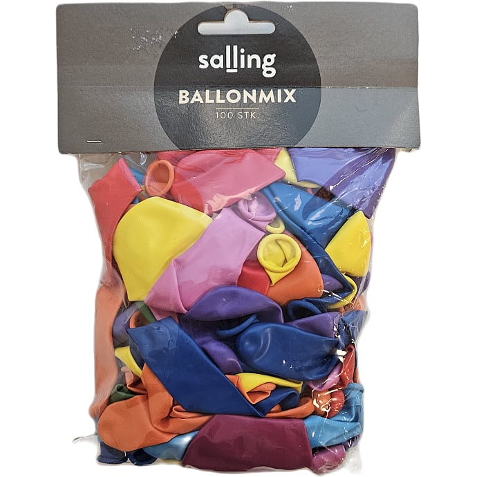 Salling Latexballon mix multifarvet
