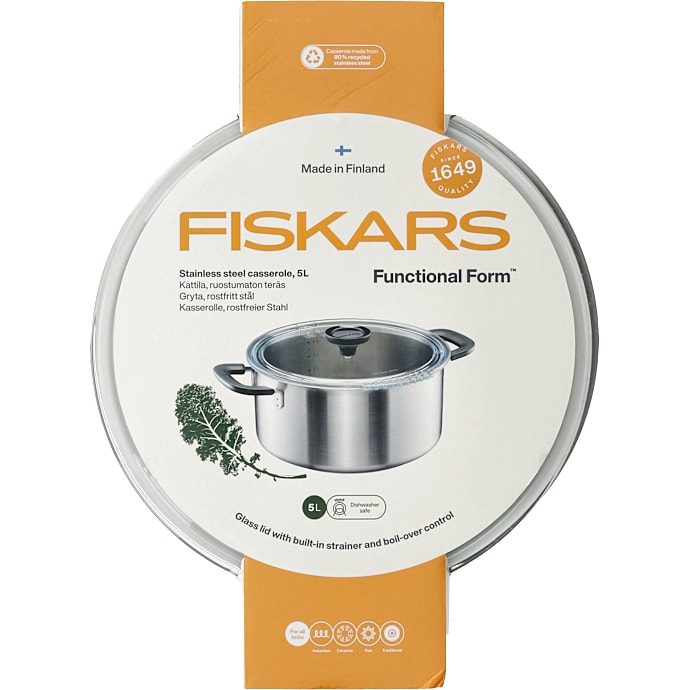 Fiskars Functional Form gryde m/låg (5L)