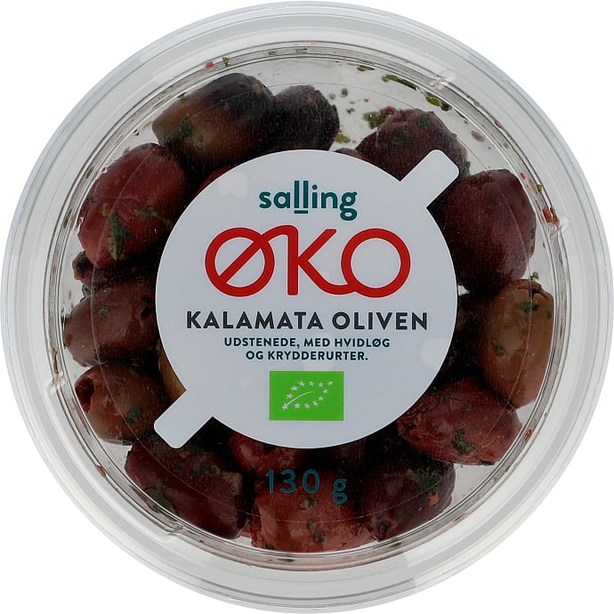 Kalamata oliven m. hvidløg og krydderurter øko