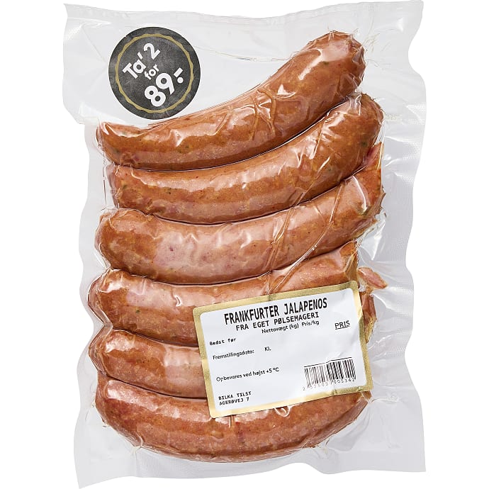 Frankfurter m. jalapeno