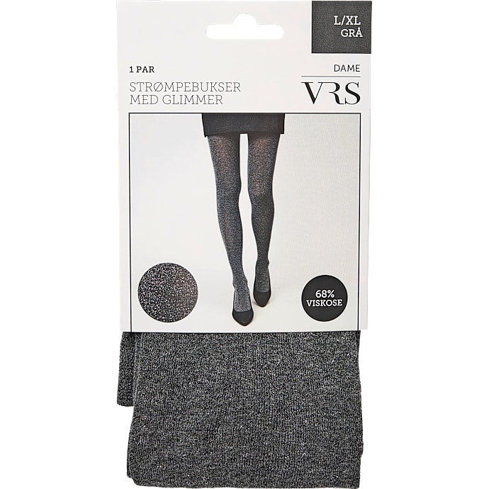 VRS Strømpebukser str. L/XL Grå