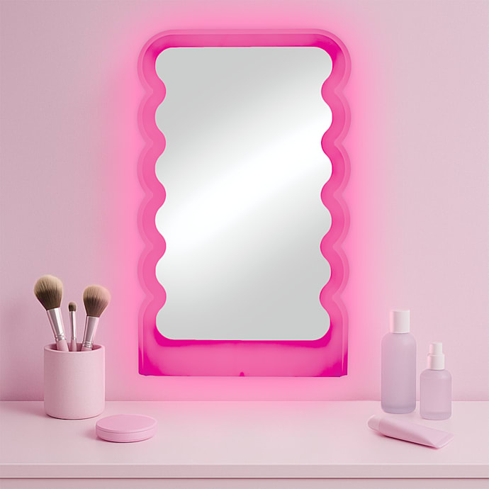 &me Makeupspejl med LED Lys Pink