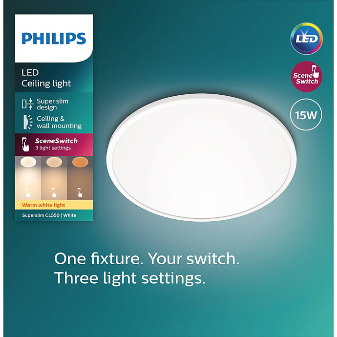 Philips SceneSwitch loftlampe - hvid