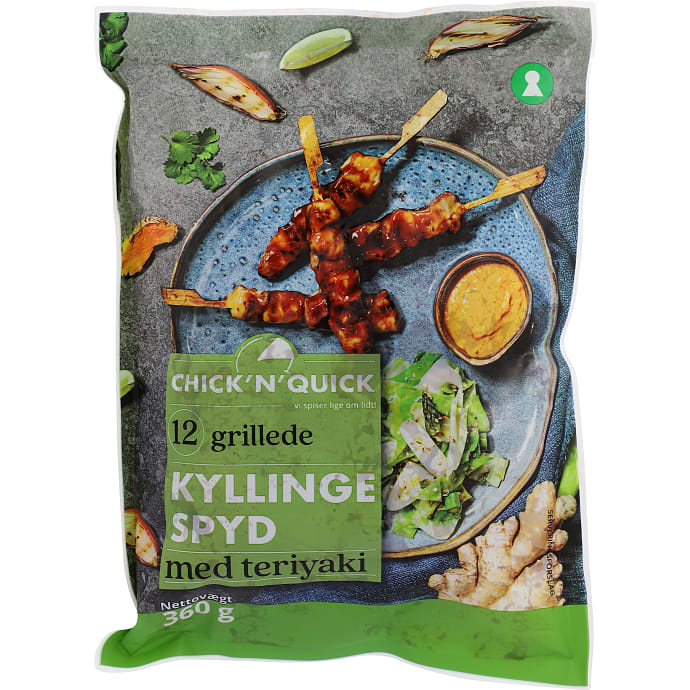 kyllingespyd m. teriyaki