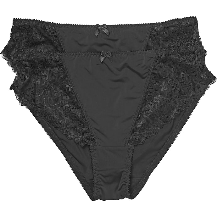 VRS dame 2-pak tai trusse str. 3XL - sort