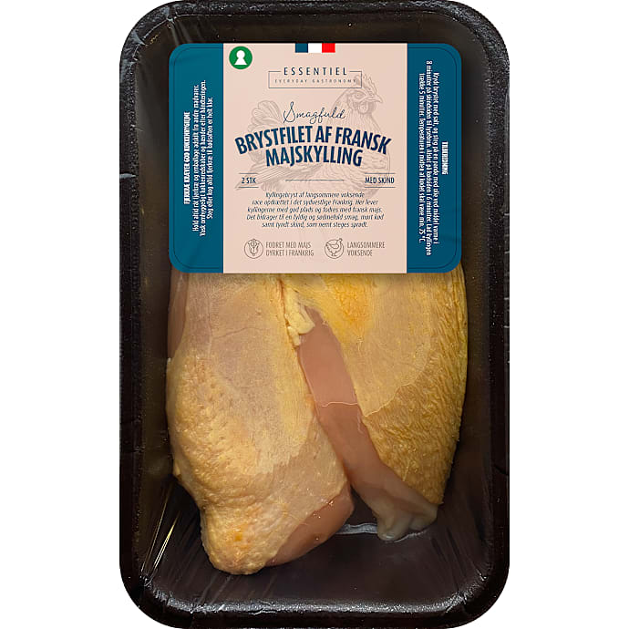 Essentiel Kyllingebrystfilet m. skind 400 g