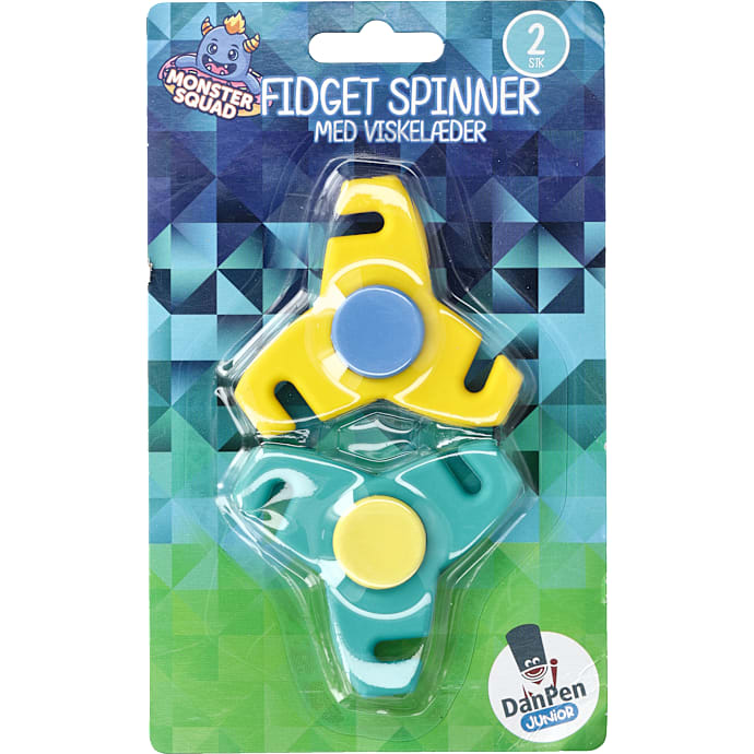 Danpen Junior Fidget Spinner 2-pak Blå/Gul