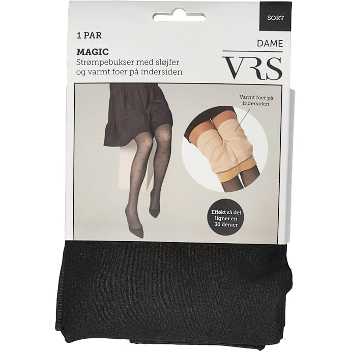 VRS dame strømpebukser str. L/XL - sort