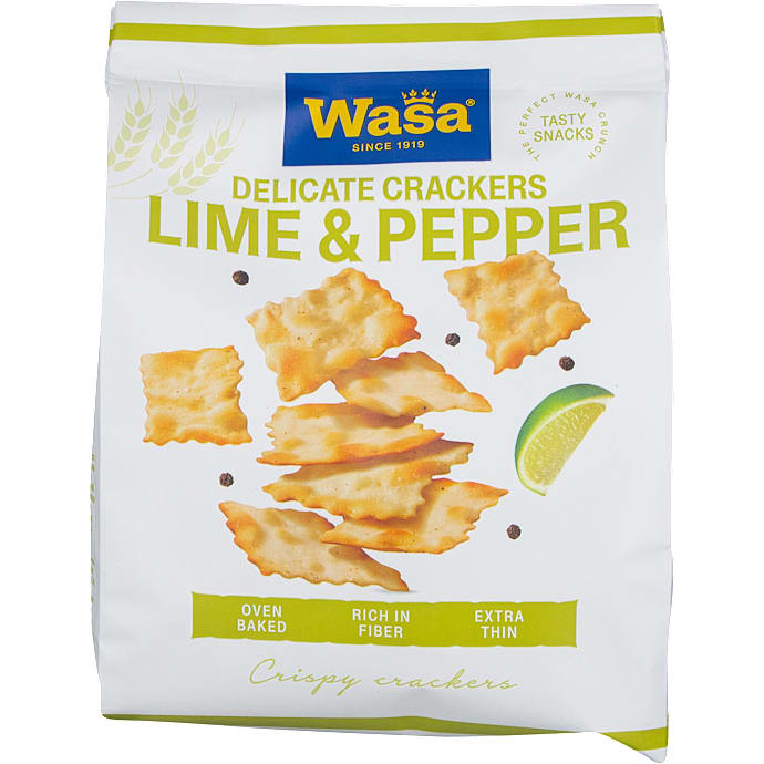 Delicate Crackers m. Lime & Peber