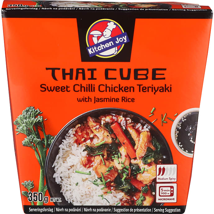 Kylling i teriyaki og sød chili m. ris mild
