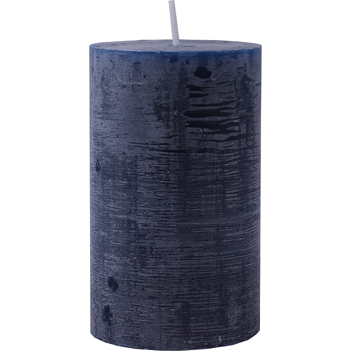 Salling rustikt bloklys 6x10 cm - mørkeblå