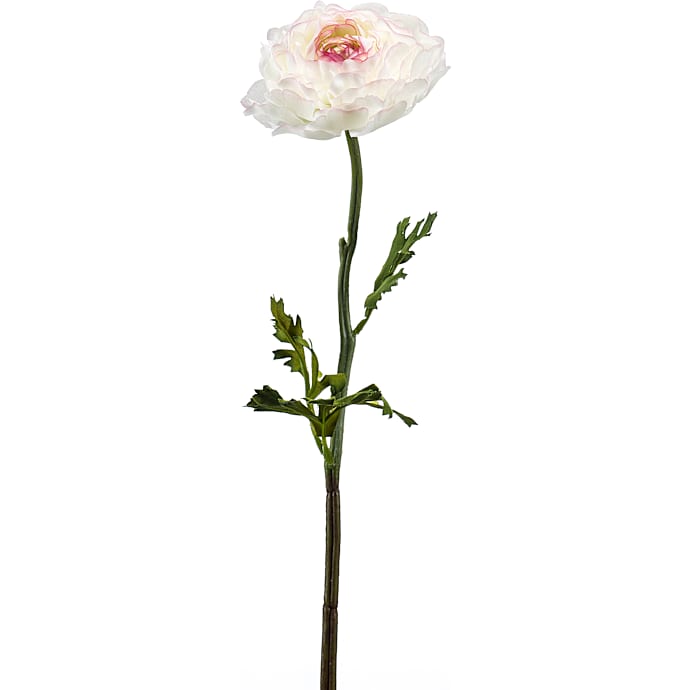 Kunstig blomsterstilk ranunkel - creme