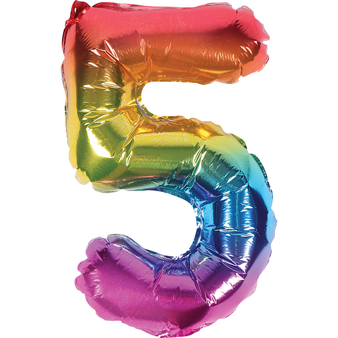 Salling Tal Folieballon Nr. 5 Rainbow