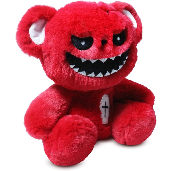 Halloween plys bamse H: 20 cm - rød
