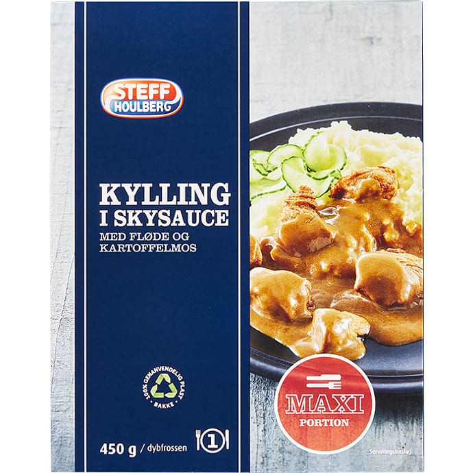 Kylling i skysauce m. kartoffelmos