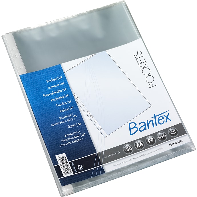 Bantex Plastiklomme med åben top
