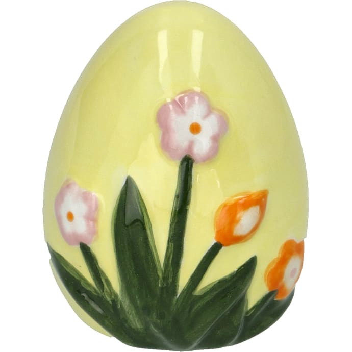 Keramikæg med blomster