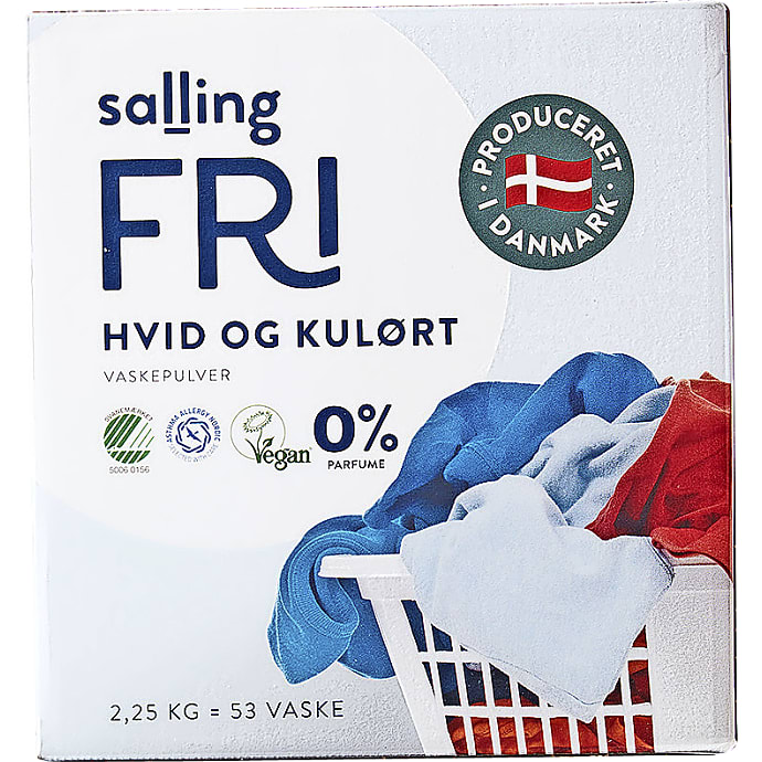 Vaskepulver kulørt vask