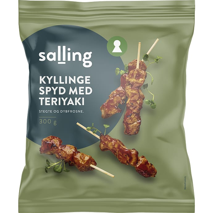 Kyllingespyd m. teriyaki