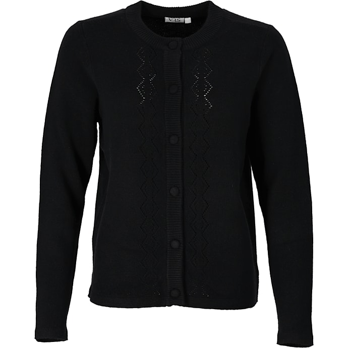 VRS dame pointelle cardigan str. 2XL - sort