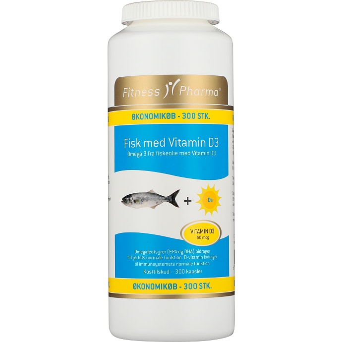 Fitness Pharma Fiskeolie med D3-vitamin