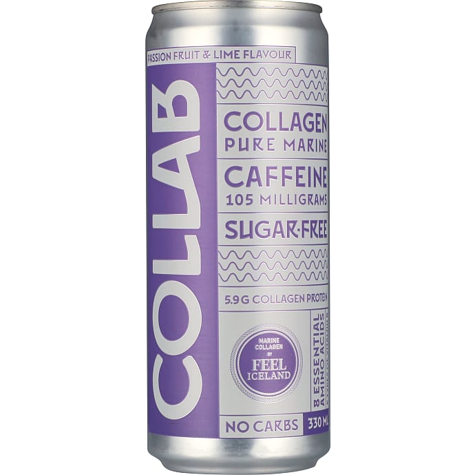 Collab Sportsdrik Pasionsfrugt & Lime Sukkerfri 330 ml