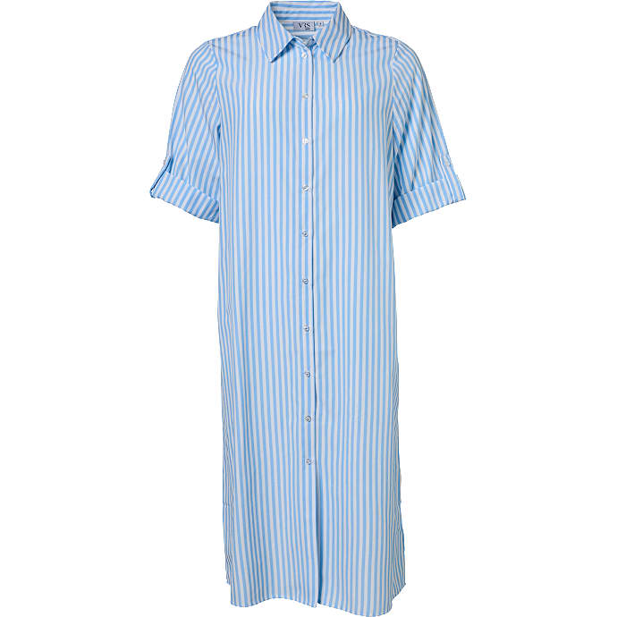 VRS Dame Oversize Skjortekjole Blå