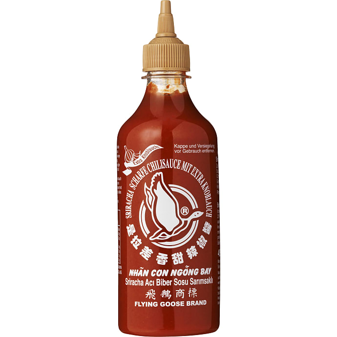 Sriracha chilisauce m. ekstra hvidløg stærk