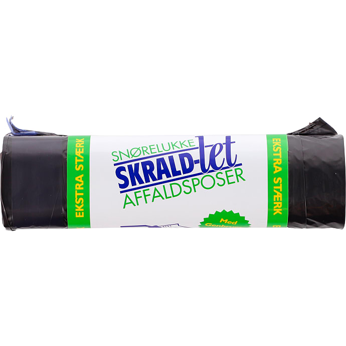 Skrald-Let Affaldsposer m. snøreluk 15 L 22 stk