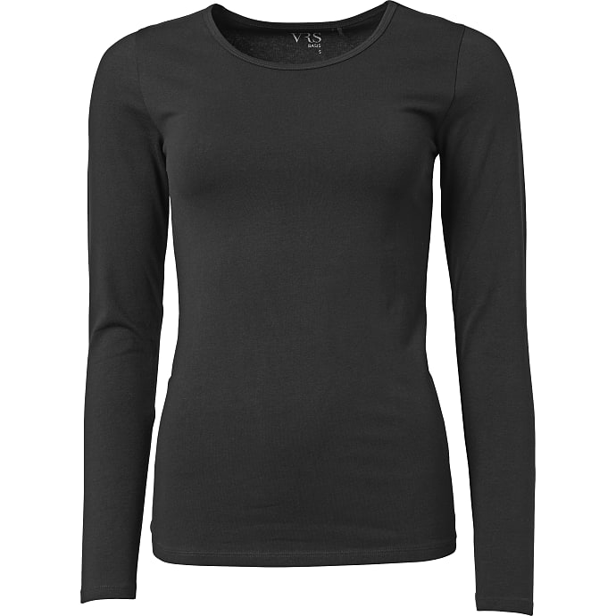 VRS Dame T-shirt Langærmet Sort XL