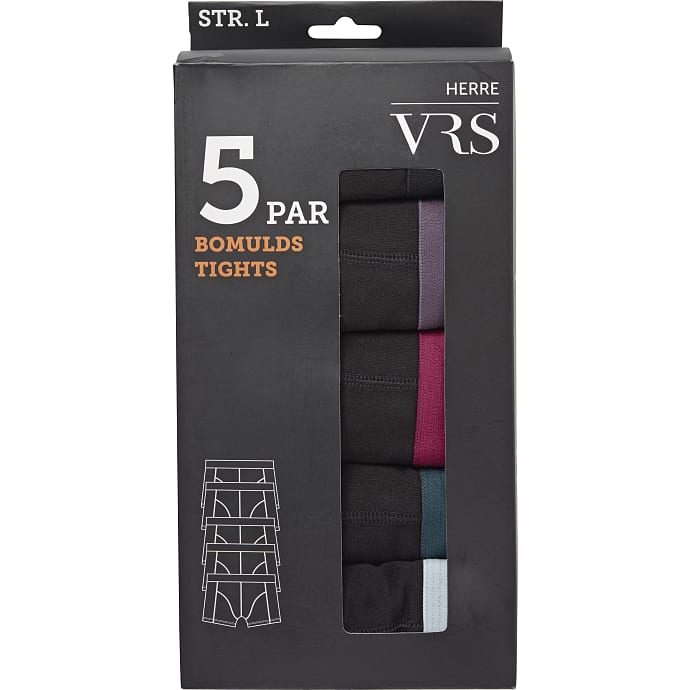 VRS Herre Tights 5-pak str. 2XL - Sort