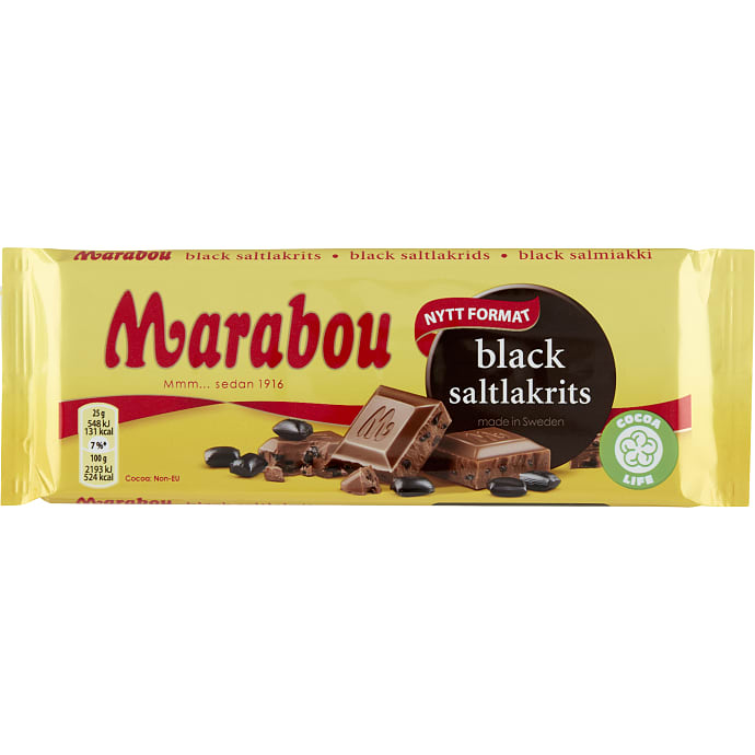 Mælkechokolade m. saltlakrids