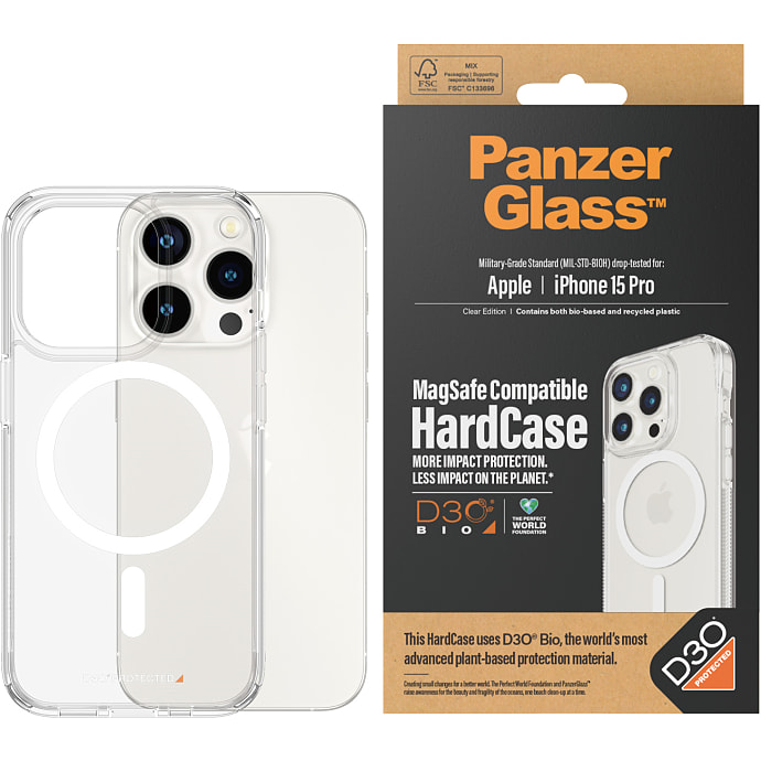 PanzerGlass iPhone 15 Pro cover transparent