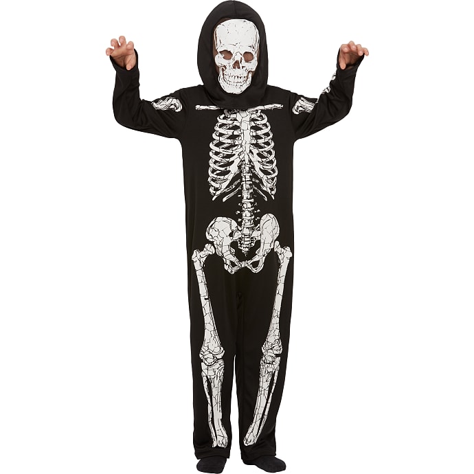 Halloween skelet kostume str. 128
