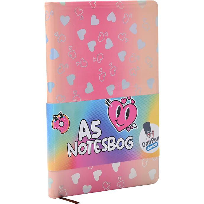 Danpen Junior notesbog A5 hjerte