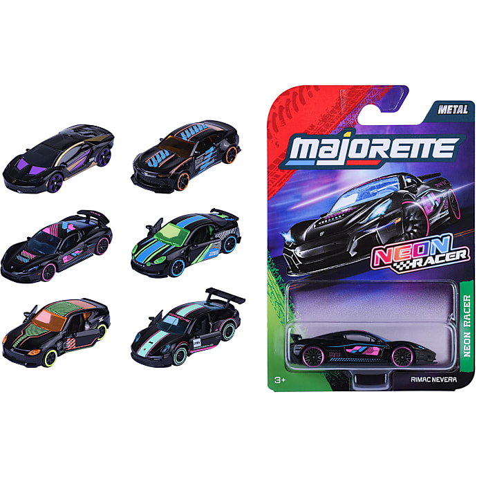 Majorette Neon Racer Premium bil - flere varianter - assorteret