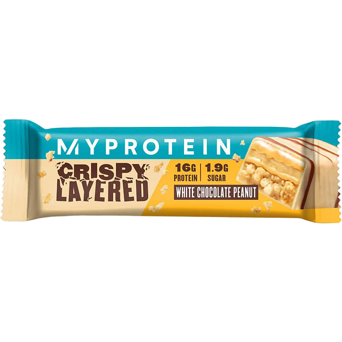 Proteinbar m. hvid chokolade og peanuts