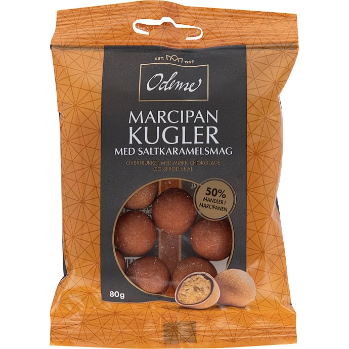 Marcipankugler m. saltkaramelsmag – produktbillede