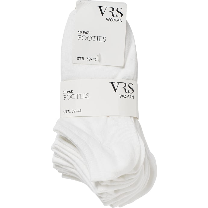 VRS Woman Footies 10-pak str. 35/38 Hvid