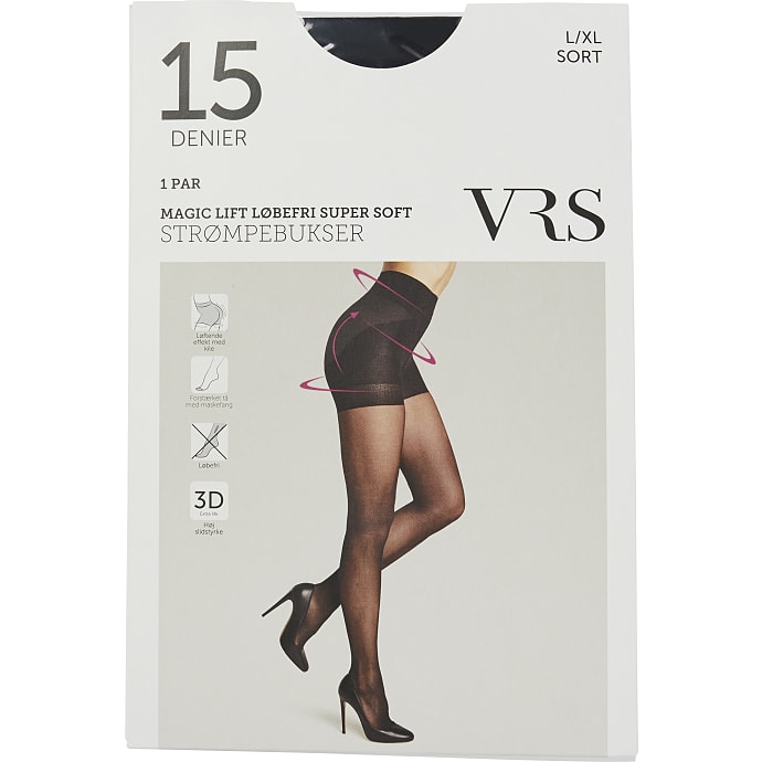 VRS strømpebukser magic lift str. S/M - sort