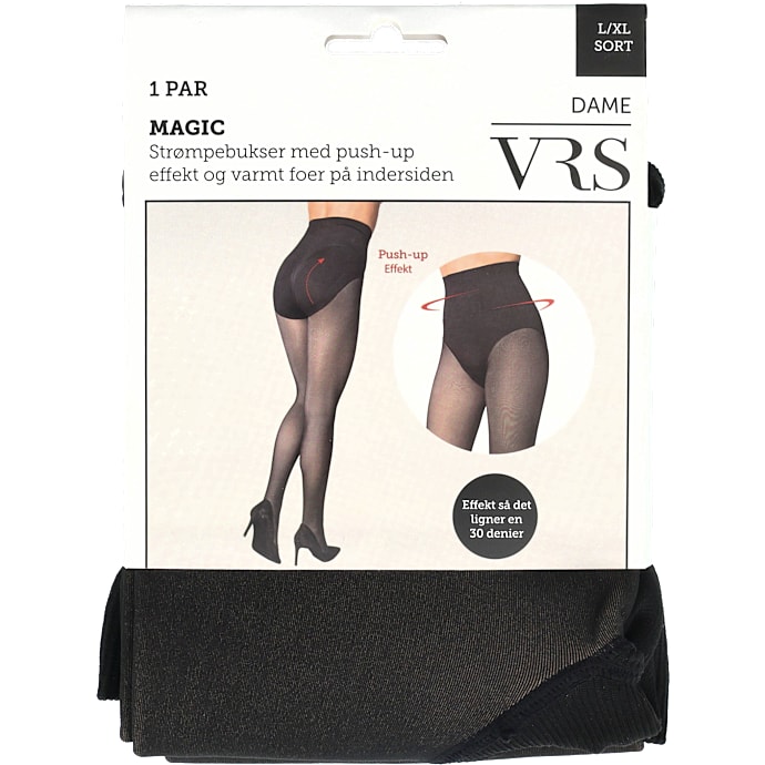 VRS dame strømpebukser str. L/XL - sort