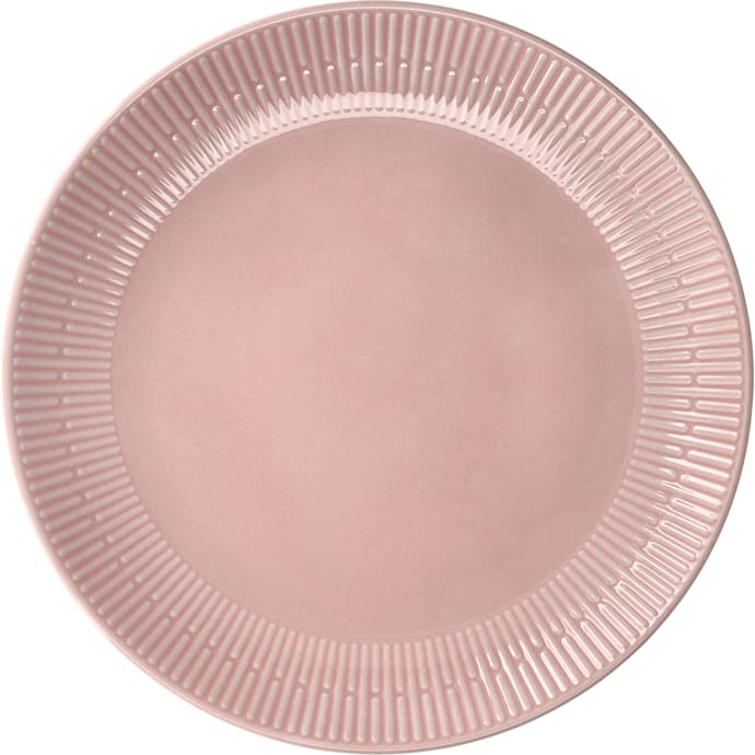 Relief middagstallerken - rosa (Ø: 27 cm)