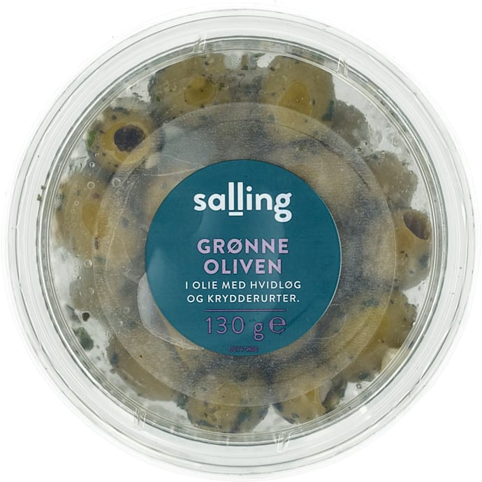 Salling Grønne oliven m. hvidløgsmarinade
