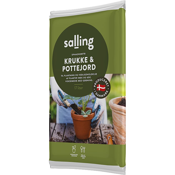 Salling krukke- og pottejord 17 liter