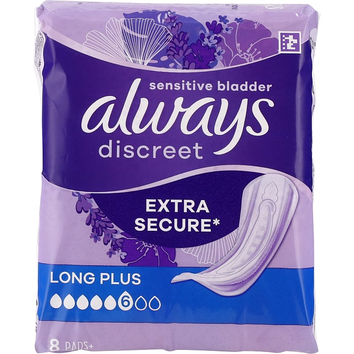 Always Discreet Long Plus 8 stk