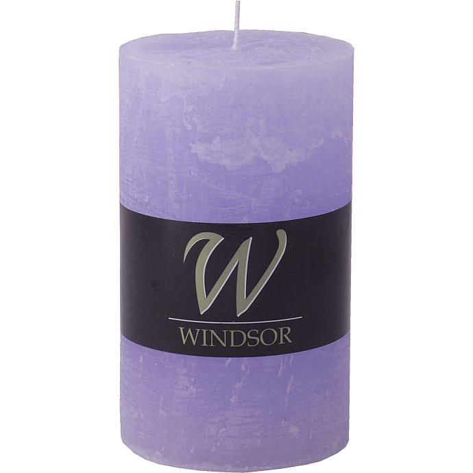 Windsor rustikt bloklys 7x12 cm - lilla