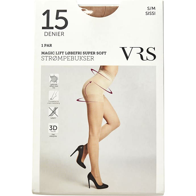 VRS strømpebukser magic lift løbefri super soft str. S/M - sissi